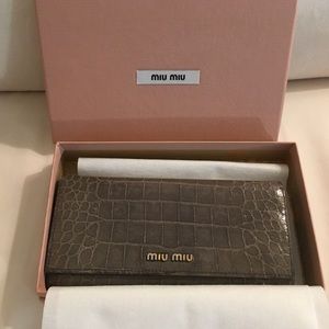 Miu Miu Vitello Lux Croco wallet